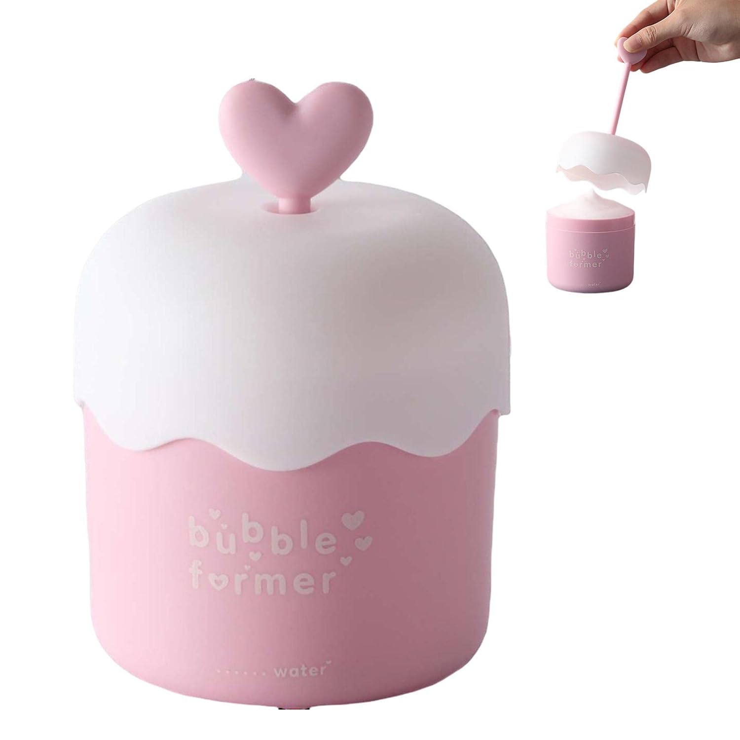 Face Wash Foam Maker, Facial Cleanser Foam Cup Froth Whip Bubble Maker Skin Care Face Wash Foamer, Deep Skincare Cleaner Tools, for Home Travel(COLOR:pink)