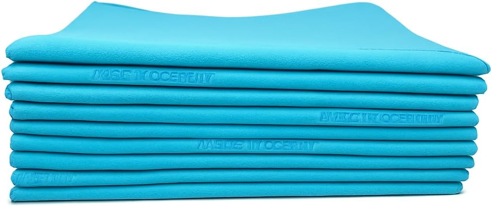10 Pack Extra Large Original German Shammy Cloths  Super Absorbent Chamois Towels Ideal for pet Care, Parenting, and All-Around Home and Commercial Cleaning, These Ultra-Absorbent Microfiber Cloths
