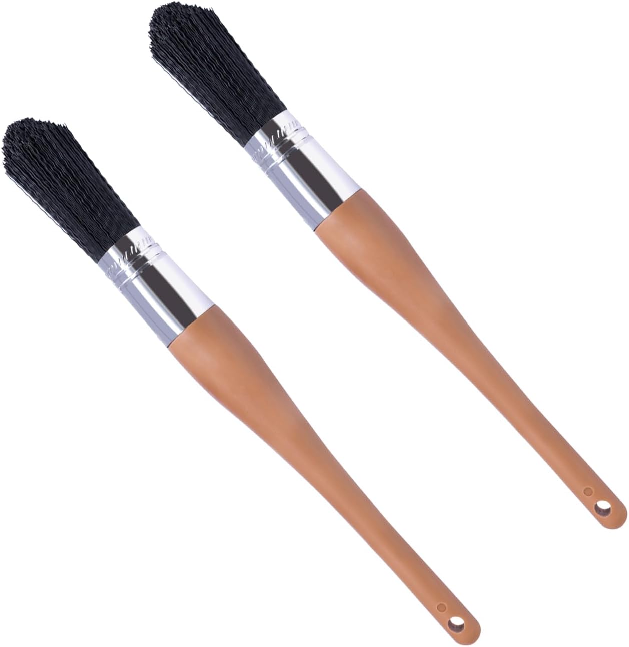 Wesquer Parts Cleaning Brush Home and Auto Use Parts Cleaner Brush Solvent Brush for Cleaning Auto Engine Parts, Clean Motors, Metal Parts, Machinery (Balck 2pcs)