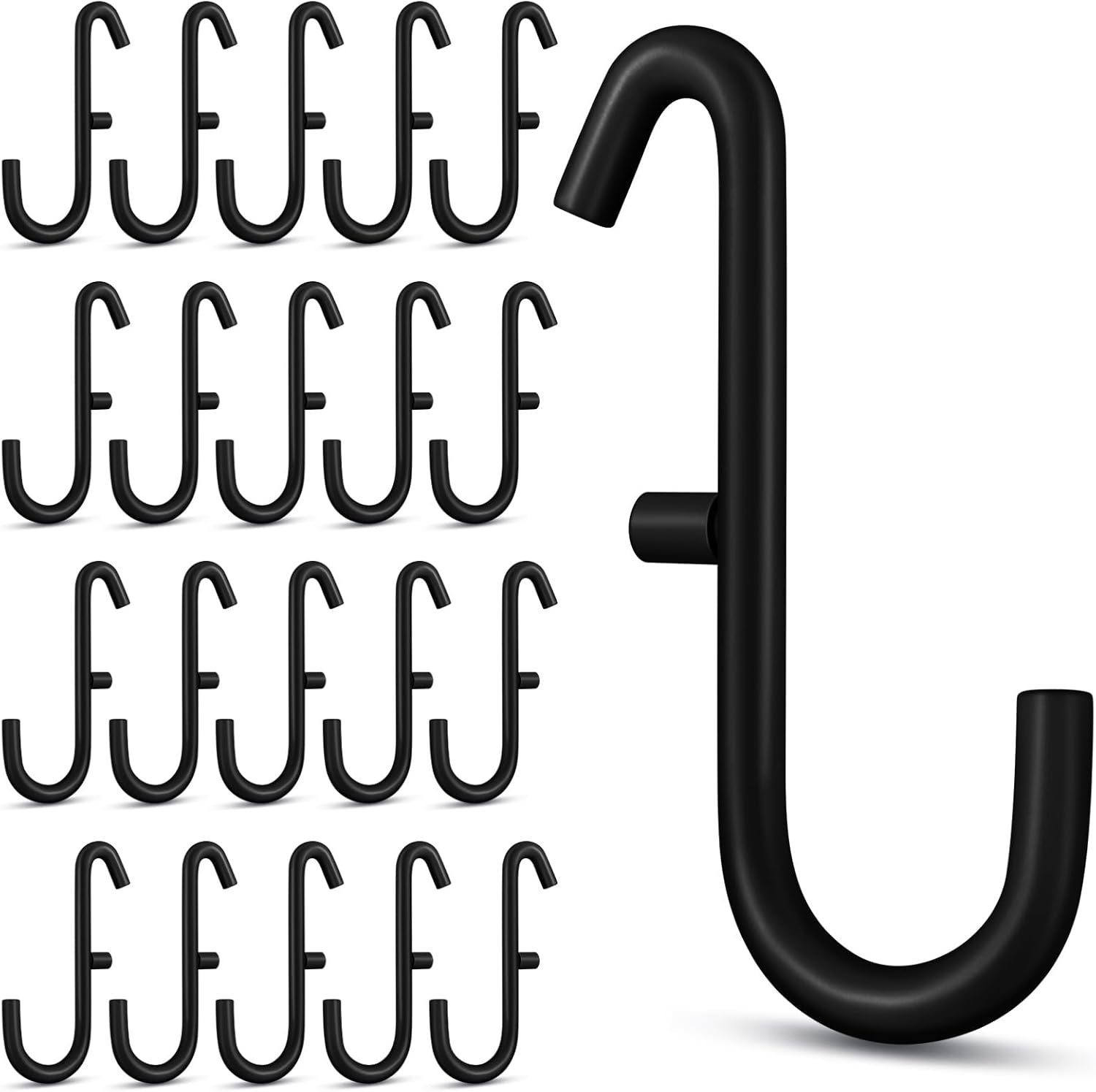 MorningRo 20 Pcs Black Pegboard Hooks Pegboard Accessories Metal Storage Tool Keys Jewelry Utensils Hanging Organizer Compatible with IKEA Skadis for Home Office Indoor Supply