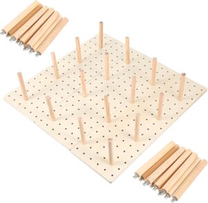 3-Pack Wood Pegboard Drawer Organizer with 24 Adjustable Pegs  Customizable Kitchen Drawer Plate & Utensil Organizer, Natural Wood