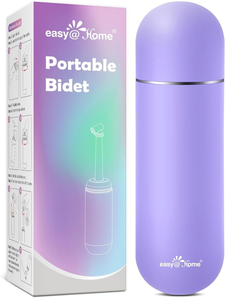 Easy@Home Portable Peri Bottle for Postpartum & Perineal Care: Handheld Bidet Perfect for Personal Hygiene Cleaning & Travel Friendly | 380ml Leakproof & Convenient Design | BPA-Free | EPB-01 Purple