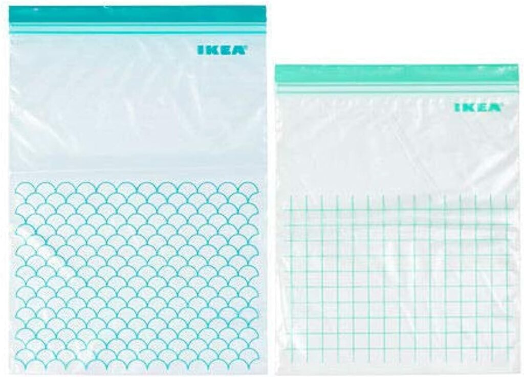 2 Sets of Ikea ISTAD Bags, Freezer Safe, Reusable Food Storage Bags and Household Storage Bags