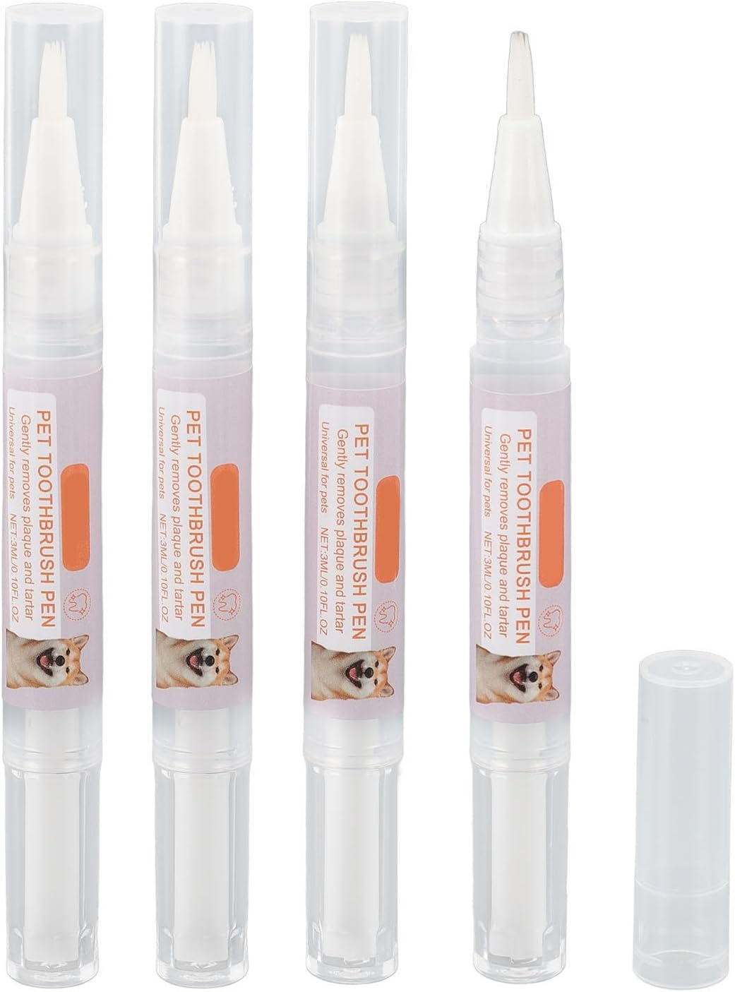 Pet Toothbrush Pen Dog Teeth Cleaning Pen Tartar Plaque Cleaning Bad Breath and Odor Removing for Dogs Cats Care Sensitive Gums