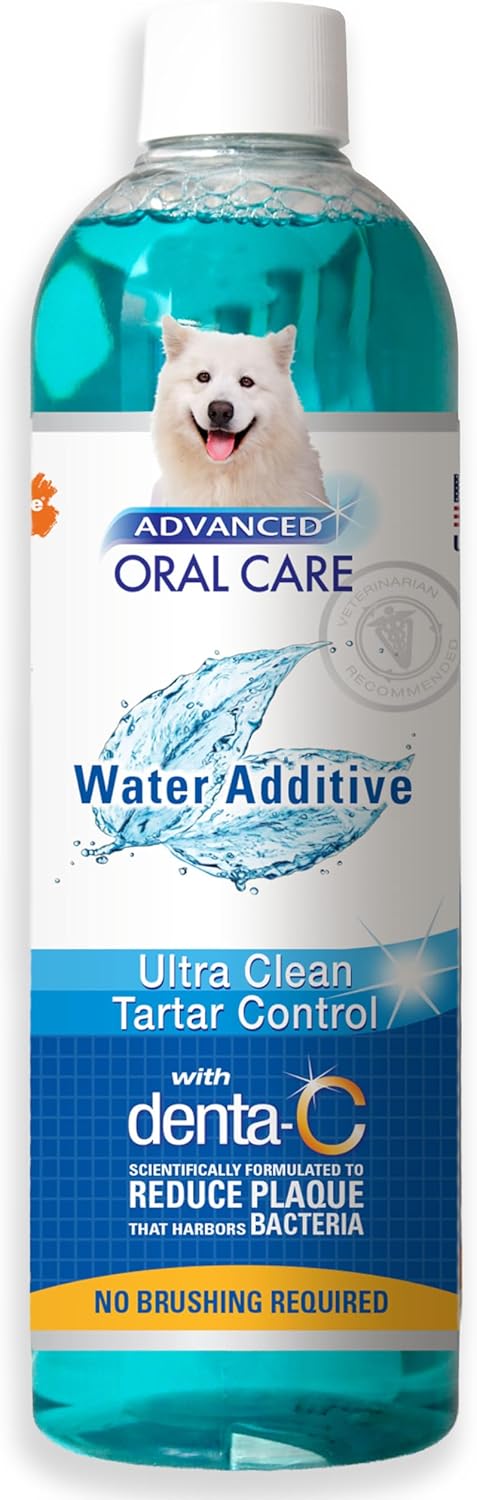 Nylabone Advanced Oral Care Pet Dental Water Additive, Liquid Tartar Remover & Breath Freshener for Dogs, Dog Teeth-Cleaning, Original Flavor, 16 oz.