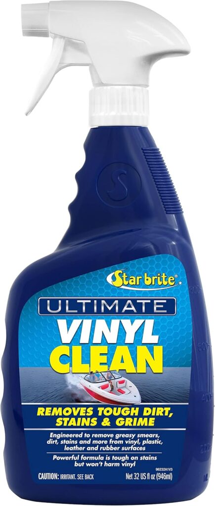 STAR BRITE Ultimate Vinyl Clean Spray - Multi-Surface Cleaner for Auto, RV, Home & Boat Upholstery - Vinyl, Rubber, Leather, Plastic + Interior & Exterior Trim 32 OZ (096232)