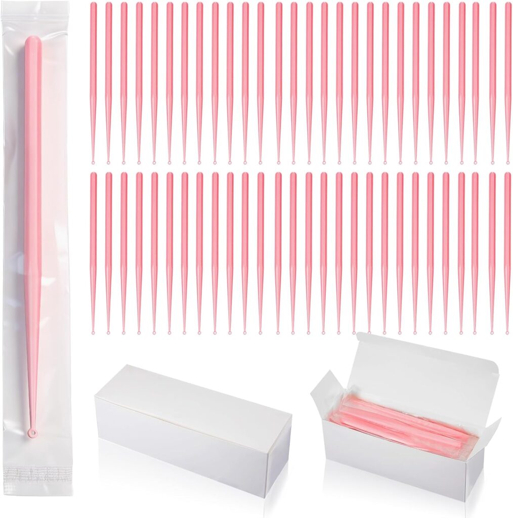 Havawish 100 Pcs Disposable Ear Curette Individually Wrapped Ear Wax Removal Tool 3 mm Tip Single Use Earwax Cleaners Pick Cleaning Tool for Home Clinic Hospital Gentle Canal Cleaning, Pink