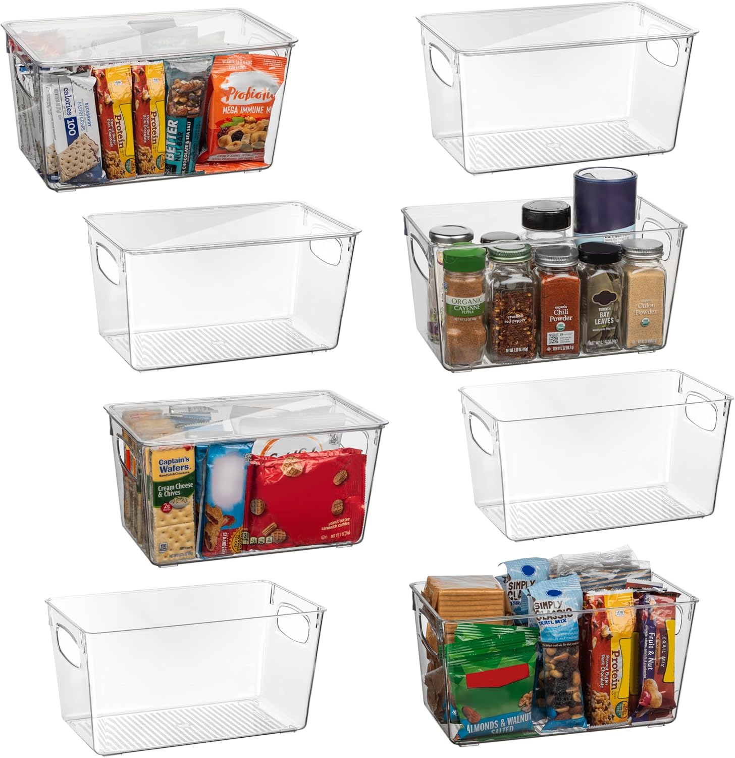 ClearSpace Plastic Pantry Organization and Storage Bins with Lids  Perfect Kitchen Organization or Kitchen Storage  Fridge Organizer, Refrigerator Organizer Bins, Cabinet Organizers