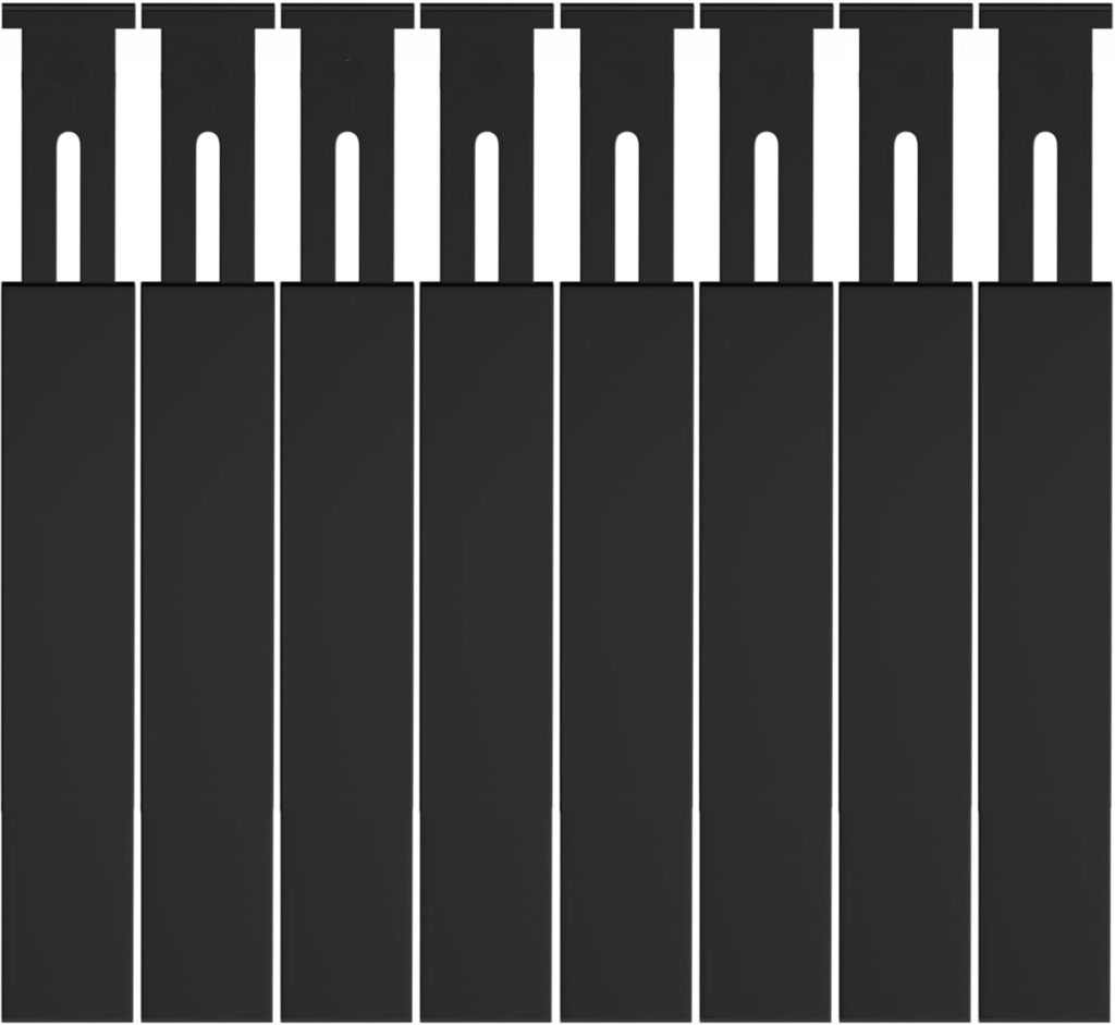 Bamboo Drawer Dividers,17-22" Adjustable Kitchen Drawer Organizer for Clothes,8 Pack Expandable Drawer Organization Separators for Bedroom,Bathroom,Dresser and Office,Black