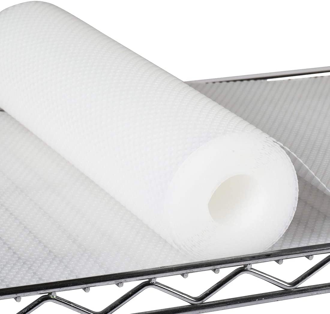 Pantry Shelf Liners for Wire Shelving: 13 Inch Wide Clear Waterproof Shelves Liner - Easy to Cut Translucent 1.2 mm Thick Plastic Metal Rack Mat for Drawer 13" W x 120" L