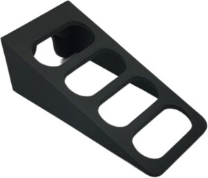 'Just Hanging' 4 Slot Cascade Scissor/Plier Holder, Compatible with IKEA SKADIS, Pegboard Accessory (Matte Black)
