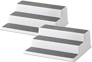Copco Grey 2 Non-Skid 3-Tier Spice Rack Organizer for Pantry, 2-Pack, 10-Inch