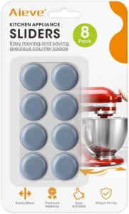 Aieve Appliance Sliders, 8 Pcs Small Appliance Slider for Countertop, Self Adhesive Caster Wheels Rollers, Coffee Bar Accessories Kitchen Gadgets Home Must Have for Mixer Coffee Maker Air Fryer