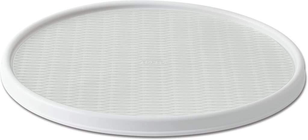 Copco Basics Non-Skid Lazy Susan for Under Sink and Cabinet Storage, 18 Inch, Crystalline