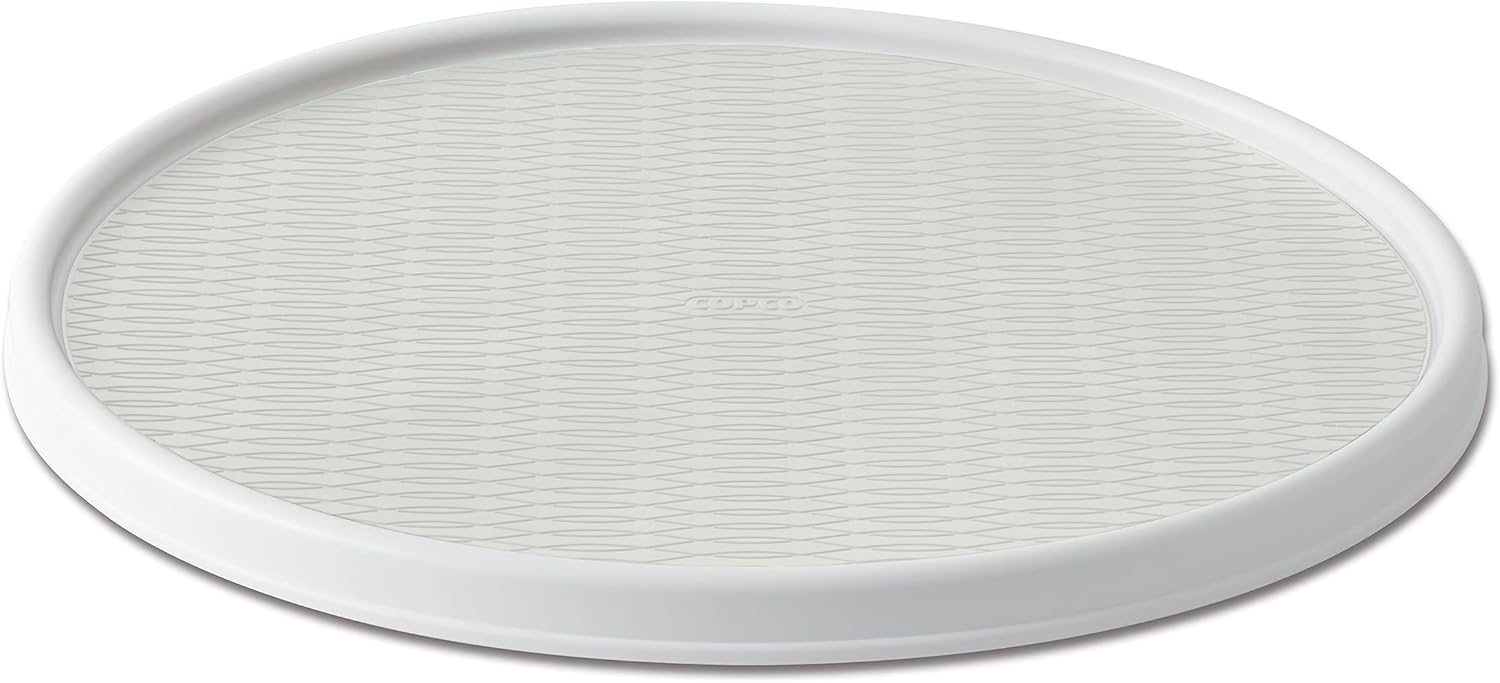 Copco Basics Non-Skid Lazy Susan for Under Sink and Cabinet Storage, 18 Inch, Crystalline