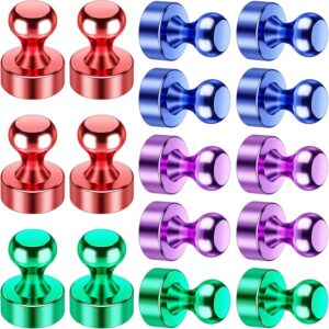 16 Pcs Fridge Magnets, Refrigerator Magnets, Small Strong Magnets, Whiteboard Magnets for Fridge, Magnetic Push Pins for Locker, Kitchen Decor and Accessories, Office, Classroom Organization