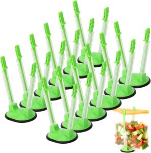 12 Pcs Baggy Rack, Freezer Bag Zip Lock Bag Holder Stands for Filling, Adjustable Plastic Bag Holder for Meal Food Prep