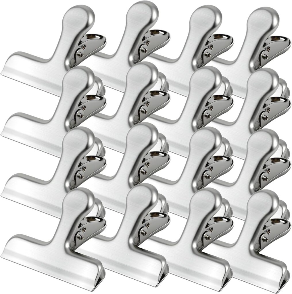 16Pack Chip Clips Bag Clips, 7cm Bag Clip for Food Storage, Kitchen Snack Clamps with Strong Grip, Leak-Proof Clamps for Bread, Snacks - Home & Office Organization