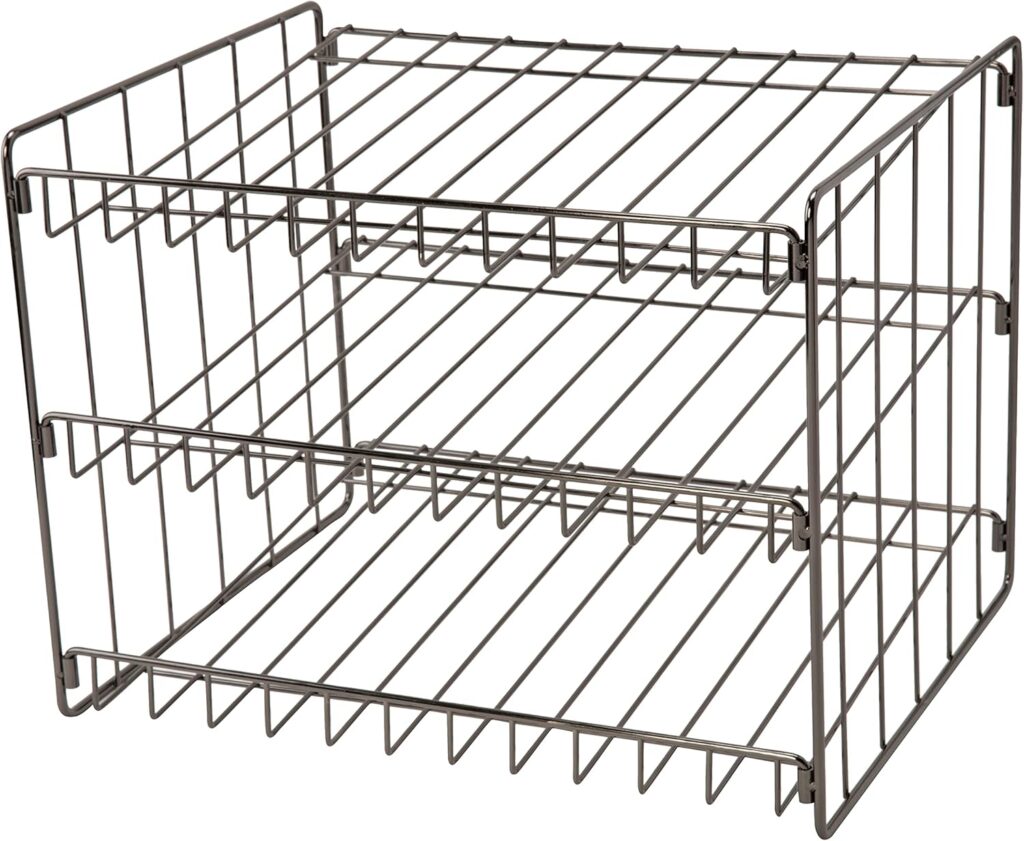 Kitchen Details 3 Tier Can Organizer | Canned Food Storage Rack | Kitchen Cabinet and Pantry Organization | Holds 36 Cans | Space Saving | Onyx