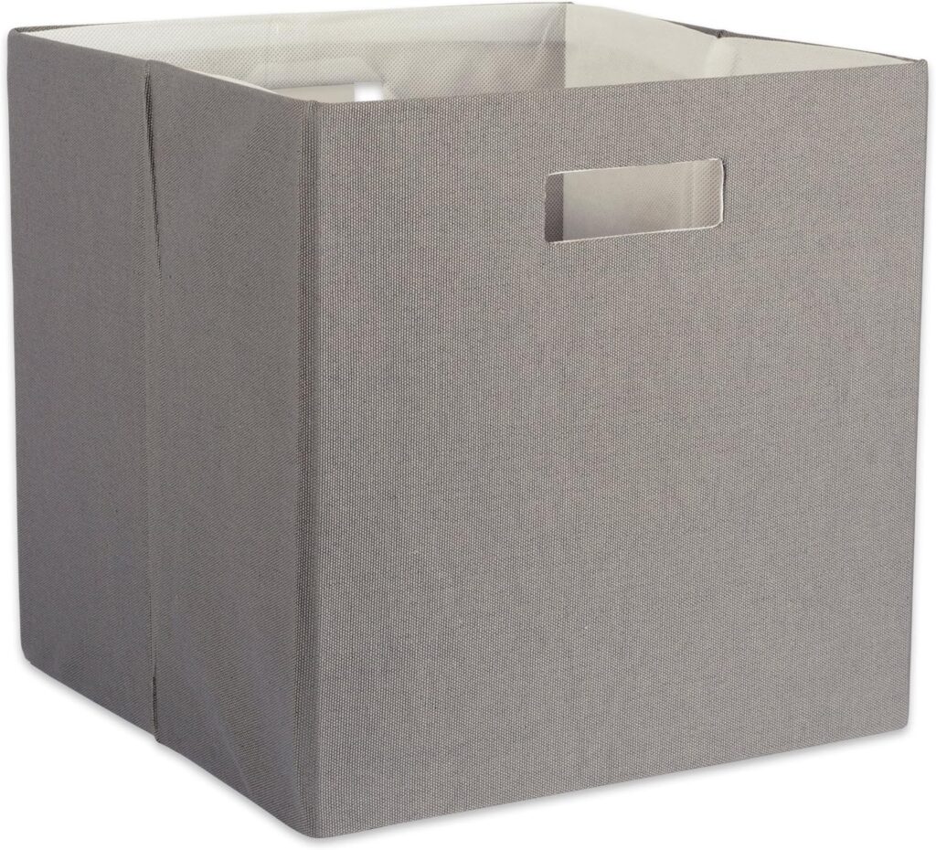 DII Poly-Cube Storage Collection Hard Sided, Collapsible Solid, Large, Gray