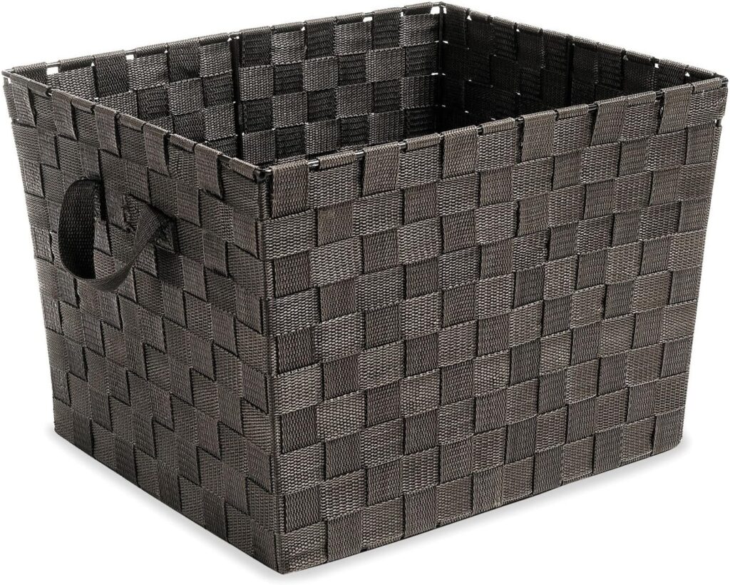 Whitmor Woven Strap Storage Tote Basket - Espresso , Large
