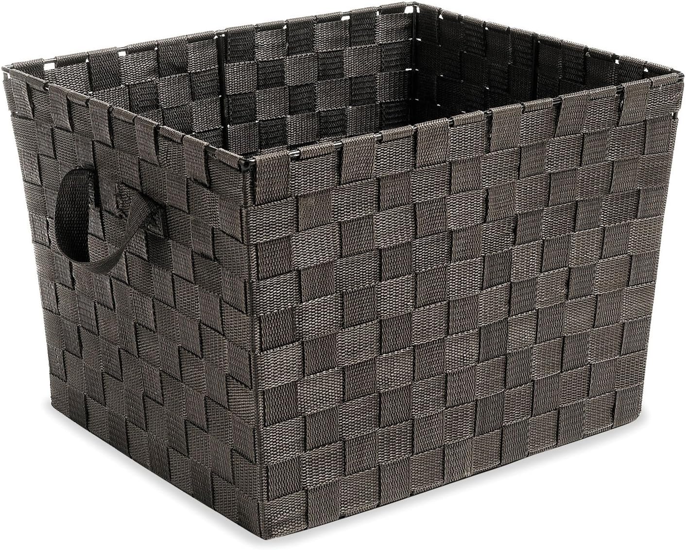 Whitmor Woven Strap Storage Tote Basket - Espresso , Large